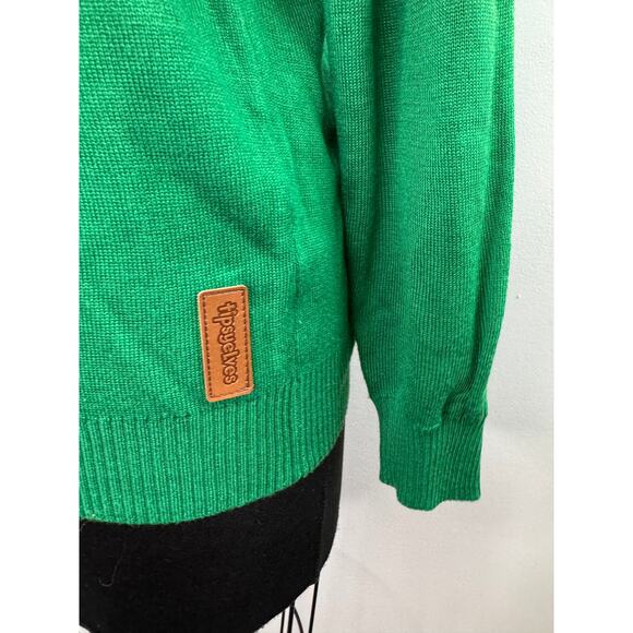 Tipsy Elves Lookin Like A Snack Green Ugly Christmas Sweater Sequin M Medium - Picture 3 of 5